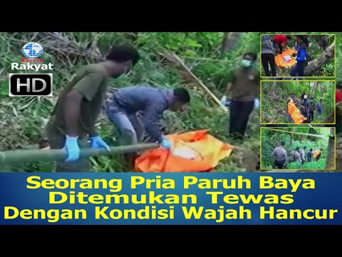 Seorang pria paruh baya ditemukan tewas dengan kondisi wajah yang hancur ©Berita Rakyat FULL HD