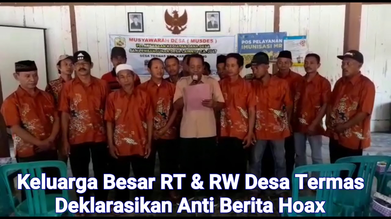 Warga Masyarakat Desa Termas Ikut Perangi Berita Hoax