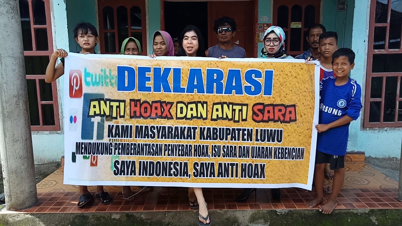 DEKLARASI MENOLAK BERITA HOAX masyarakat desa jawaro kec. Belopa kab. Luwu