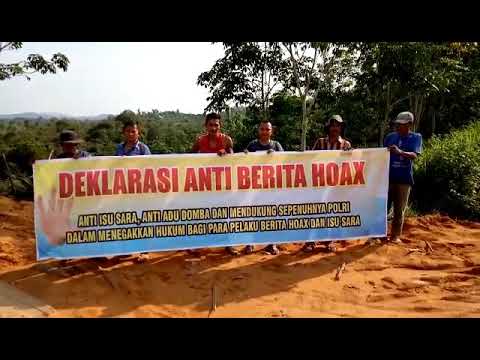 Deklarasi anti berita hoax pemuda dan masyarakat desa tanjung alai XIII Koto kampar