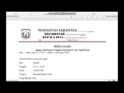 CONTOH DRAFT BERITA ACARA DESA