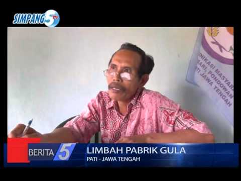 LIMBAH PABRIK GULA CEMARI SUNGAI DESA—BERITA 5 TGL 11 SEPT 2015