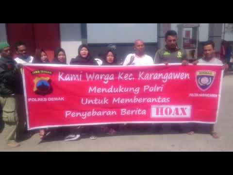 Warga Desa Sidorejo Karangawen Demak menolak Berita Hoax