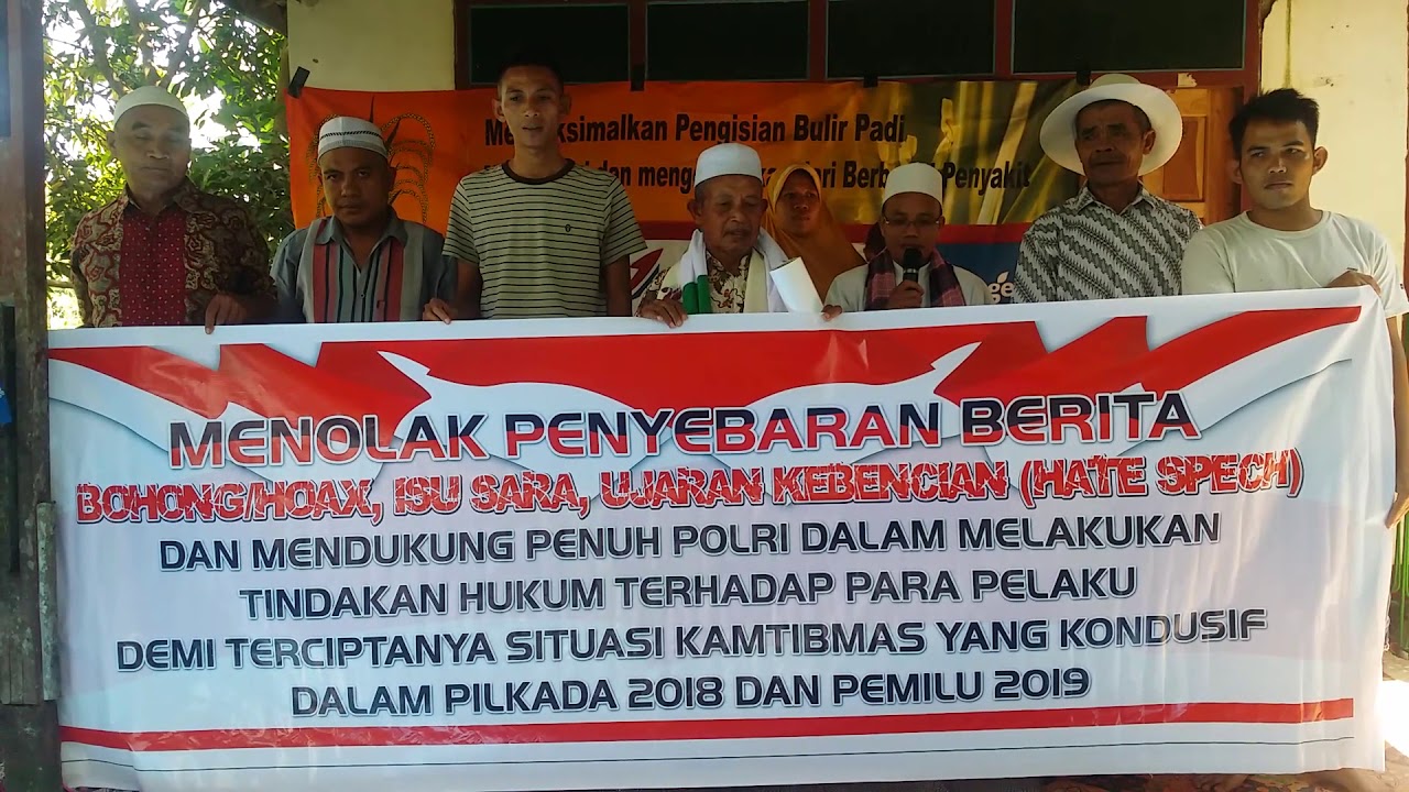 Pemerintah Desa Mengkuru Kec.Sakra Barat menolak berita bohong/Hoax dan ujaran kebencian.