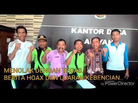 Peraangkat desa aliyan menolak berita hoax