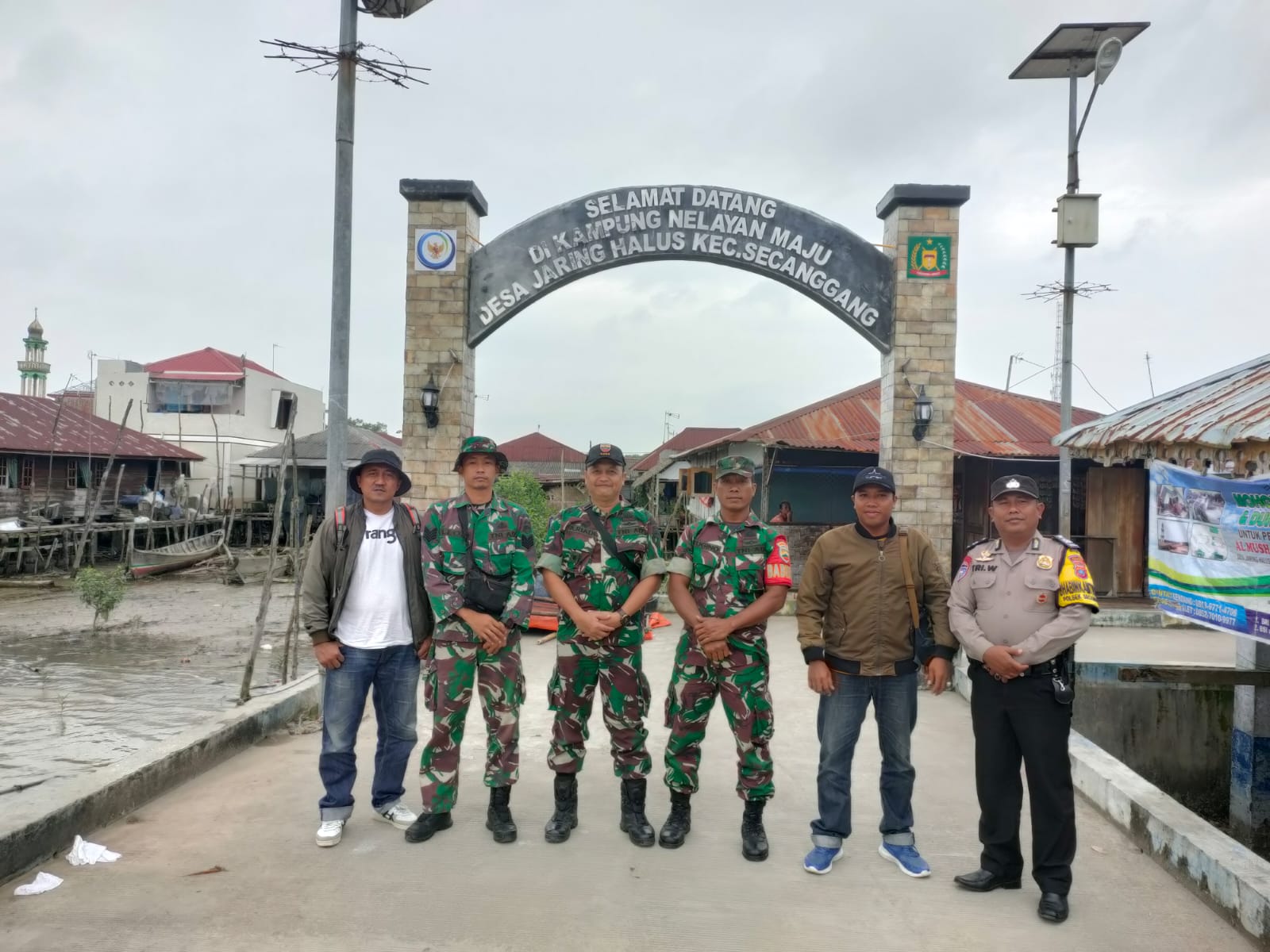 Danramil – 08. PT. Secangang beserta jajarannya mengantisipasi imigran Gelap Rohingya