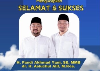 “SELAMAT & SUKSES Kepada Gus Yani dan dr. Alif” Ucap HR. Hendry Ketua ABPEDNAS Gresik