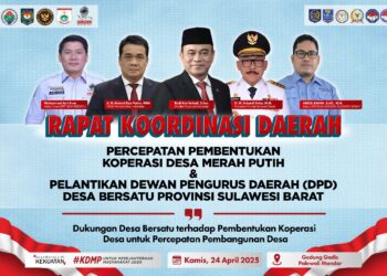 Desa Bersatu Gelar Rapat Koordinasi Daerah Percepatan Pembentukan Koperasi Desa Merah Putih di 33 Provinsi, Kick Off Sulawesi Barat !