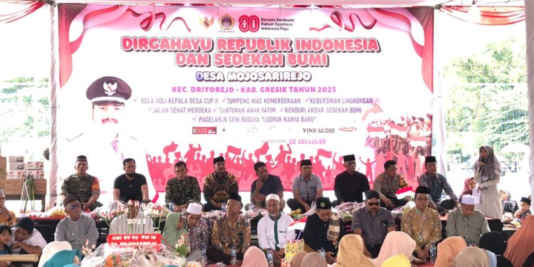 Meriah, Peringatan HUT RI Ke-80 dan Sedekah Bumi Desa Mojosarirejo Driyorejo
